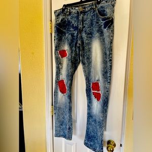Trestles Supply Co. CALIFORNIA REPUBLIC Acid-wash, patched Men’s Jeans Size 36